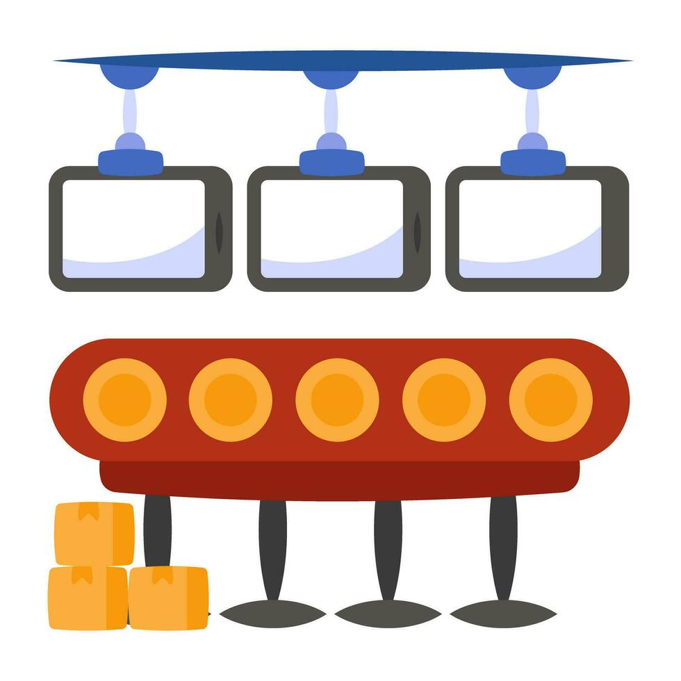 vecteur conception de mobile production ligne