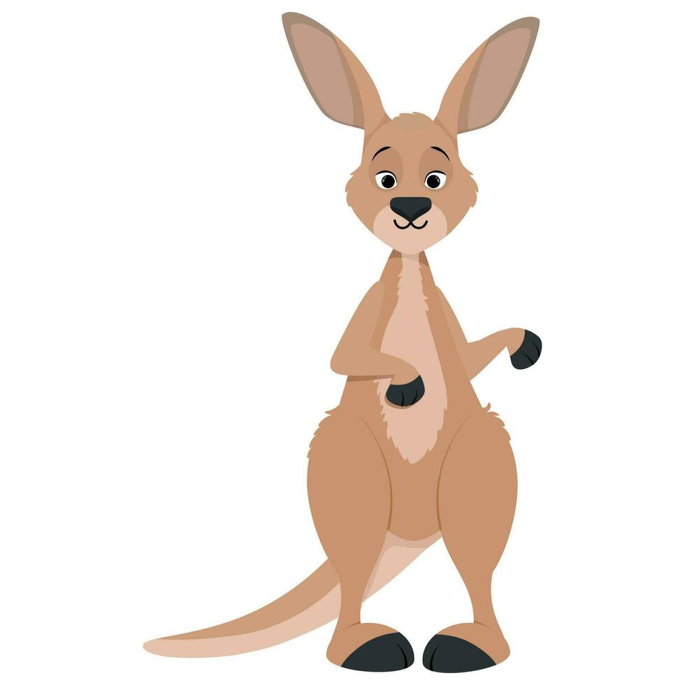 mignonne dessin animé kangourou pour Australie journée vecteur