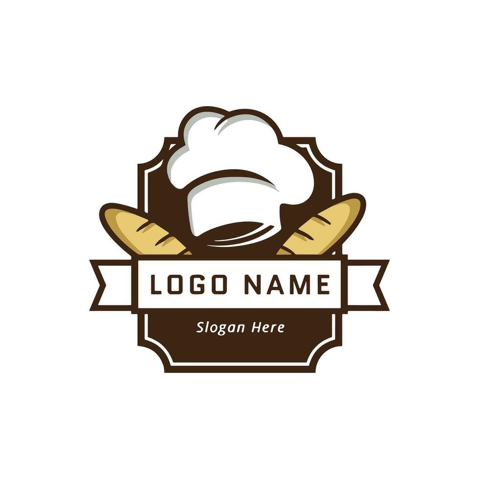 nourriture chef restaurant logo conception modèle. chef logo conception. vecteur