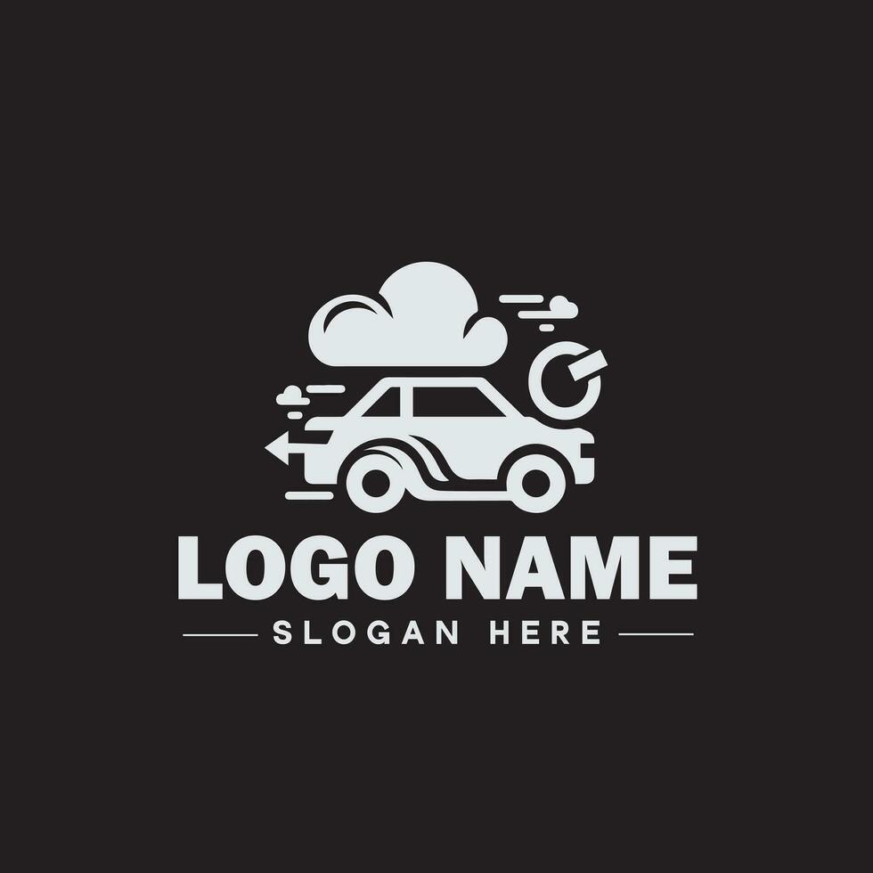 automobile logo auto magasin logo auto concession logo auto réparation logo icône nettoyer plat moderne minimaliste affaires véhicule logo modifiable vecteur