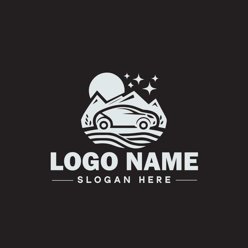 automobile logo auto magasin logo auto concession logo auto réparation logo icône nettoyer plat moderne minimaliste affaires véhicule logo modifiable vecteur