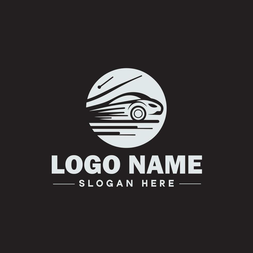 automobile logo auto magasin logo auto concession logo auto réparation logo icône nettoyer plat moderne minimaliste affaires véhicule logo modifiable vecteur