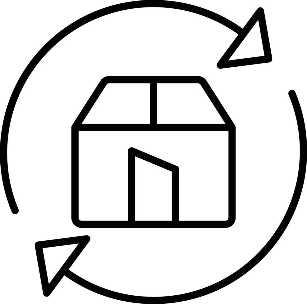 paquet contour vecteur illustration icône