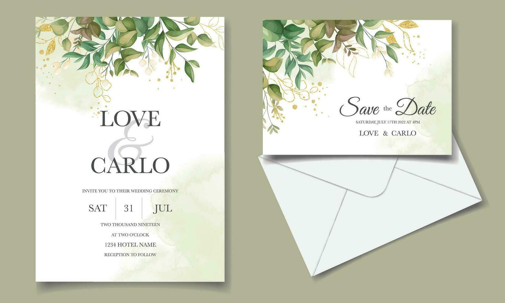 magnifique floral Cadre mariage invitation carte modèle vecteur