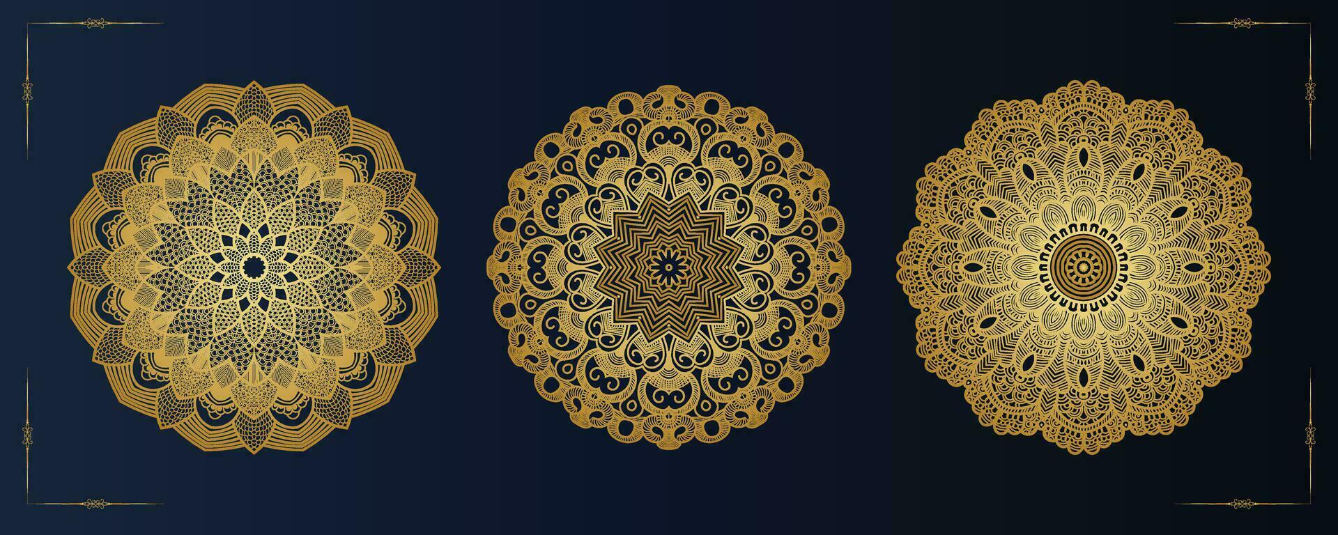 gratuit vecteur luxe mandala modèle Contexte et ornemental conception pour invitation, floral mandala. or mandala