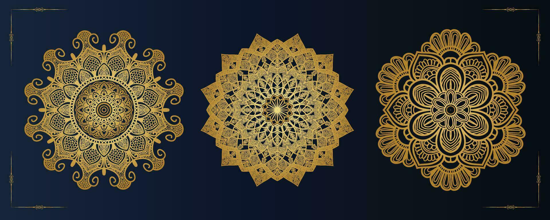 gratuit vecteur luxe mandala modèle Contexte et ornemental conception pour invitation, floral mandala. or mandala