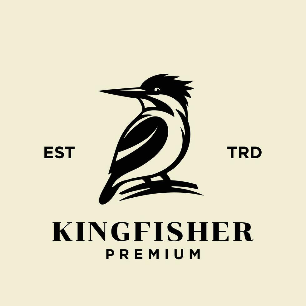 martin-pêcheur oiseau logo icône conception illustration vecteur