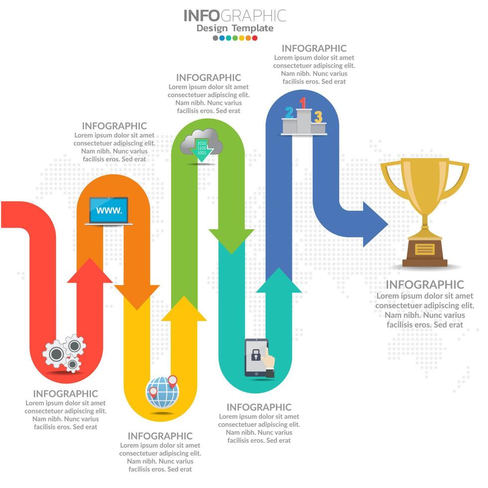 visualisation des données d'entreprise. diagramme de processus. vecteur