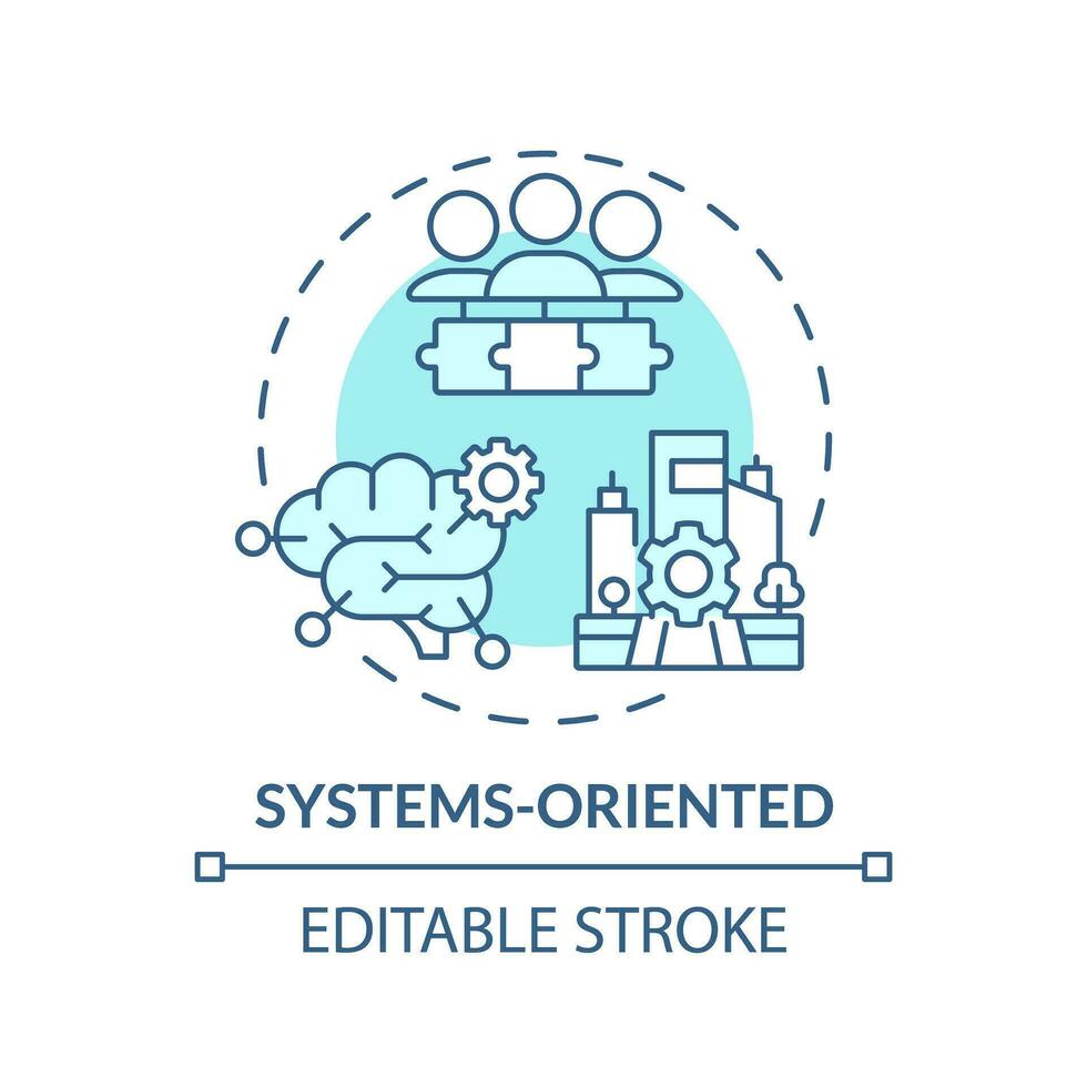 2d modifiable bleu systèmes orienté icône, monochromatique isolé vecteur, mince ligne illustration représentant environnement psychologie. vecteur