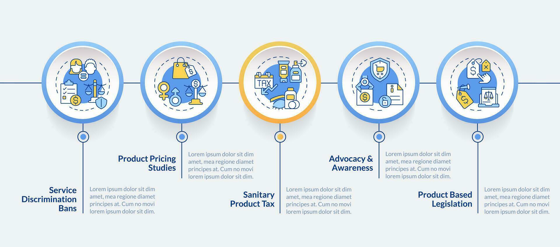 2d rose impôt vecteur infographie modèle avec linéaire Icônes concept, Les données visualisation avec 5 pas, processus chronologie graphique.