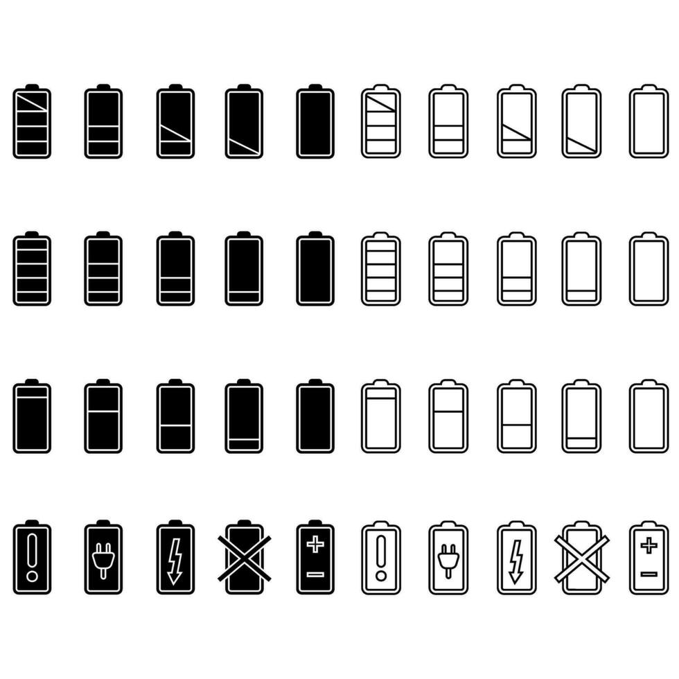 vecteur d'icône de charge de batterie. symbole d'illustration de la batterie de l'indicateur. logo de l'accumulateur.