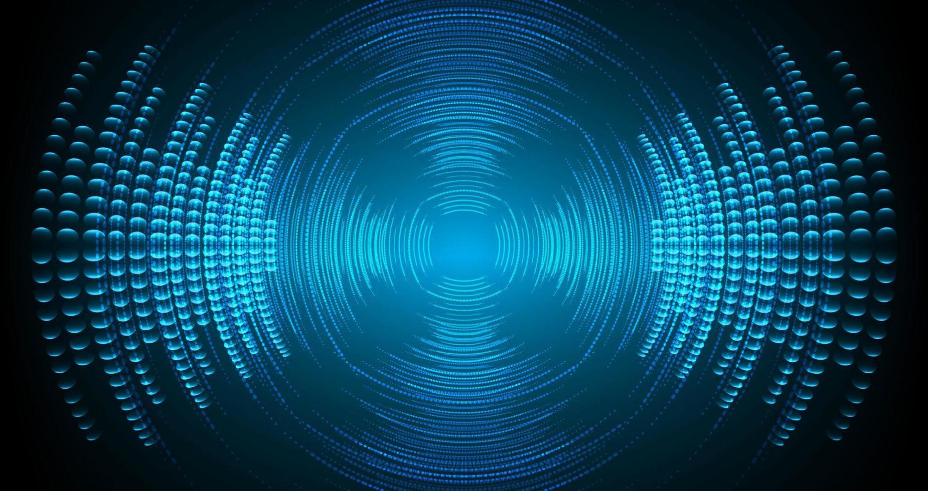 ondes sonores oscillant lumière sombre vecteur