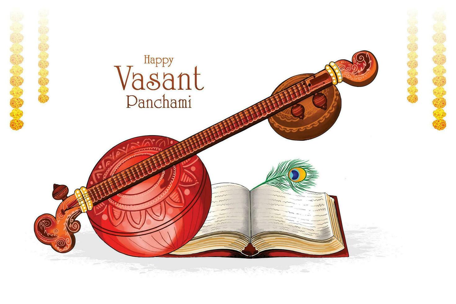 fond de carte vasant panchami beau festival indien vecteur