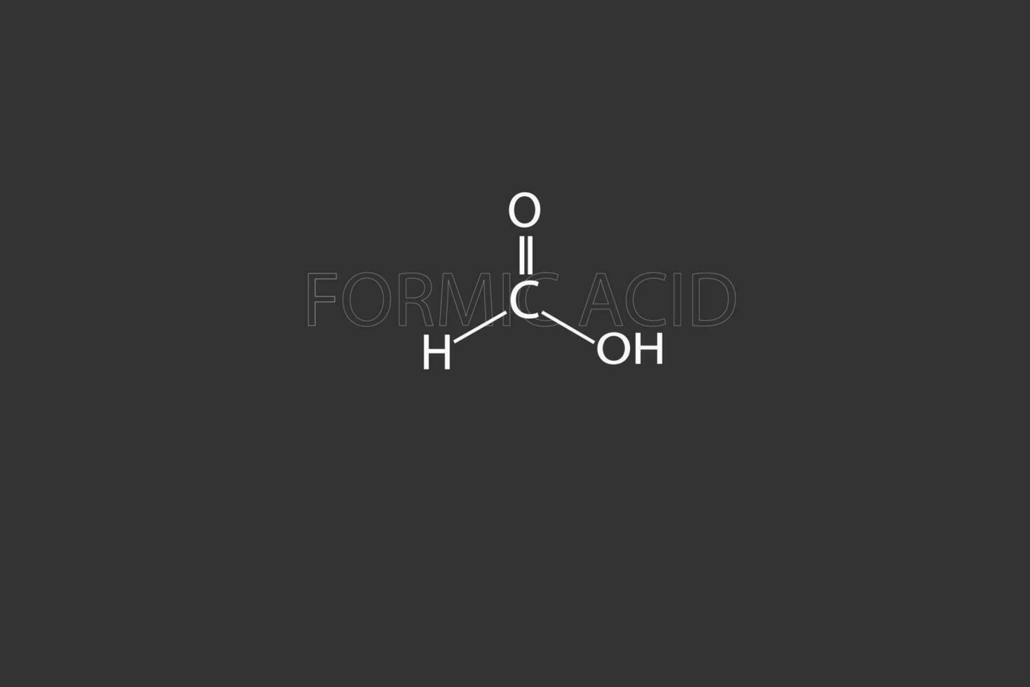 formique acide moléculaire squelettique chimique formule vecteur