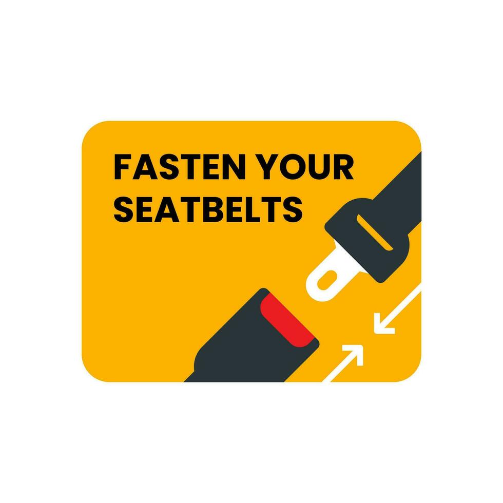 Boucle et boucler votre ceinture de sécurité concept illustration plat conception vecteur. Facile moderne graphique élément pour autocollant, infographie, icône vecteur