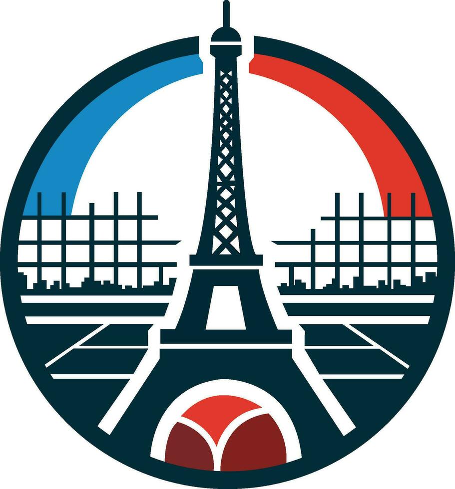 Paris tennis logo modèle vecteur