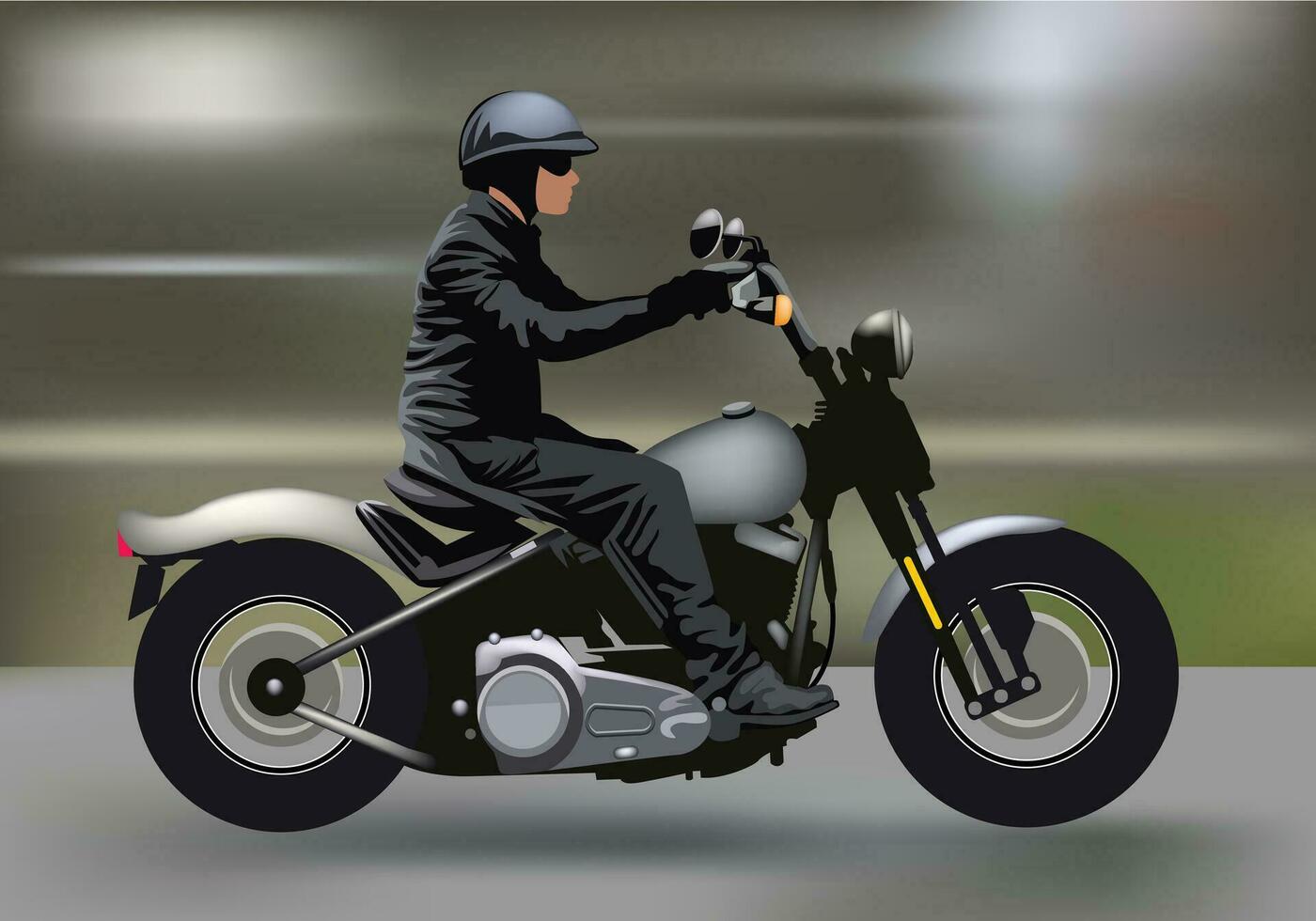 une homme équitation moto vecteur illustration pour Contexte conception.