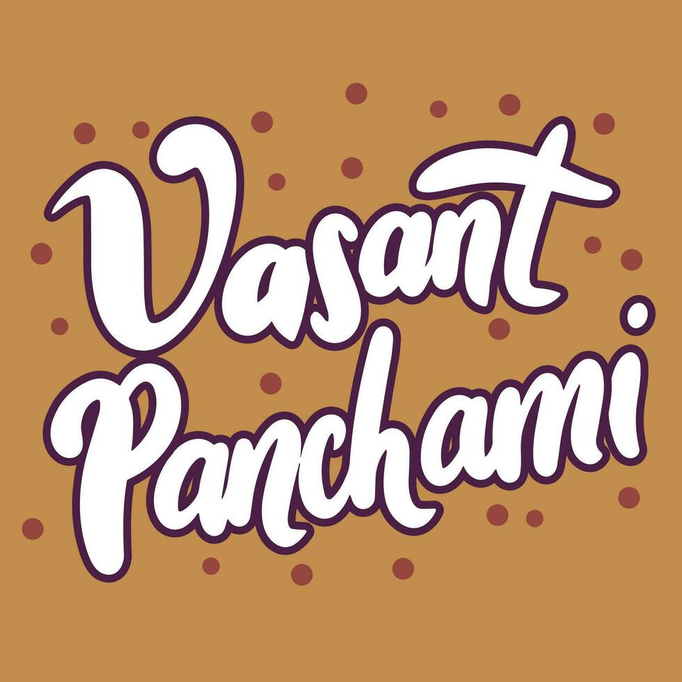 Vasant panchami une inscription. écriture texte bannière concept Vasant panchami. main tiré vecteur art.