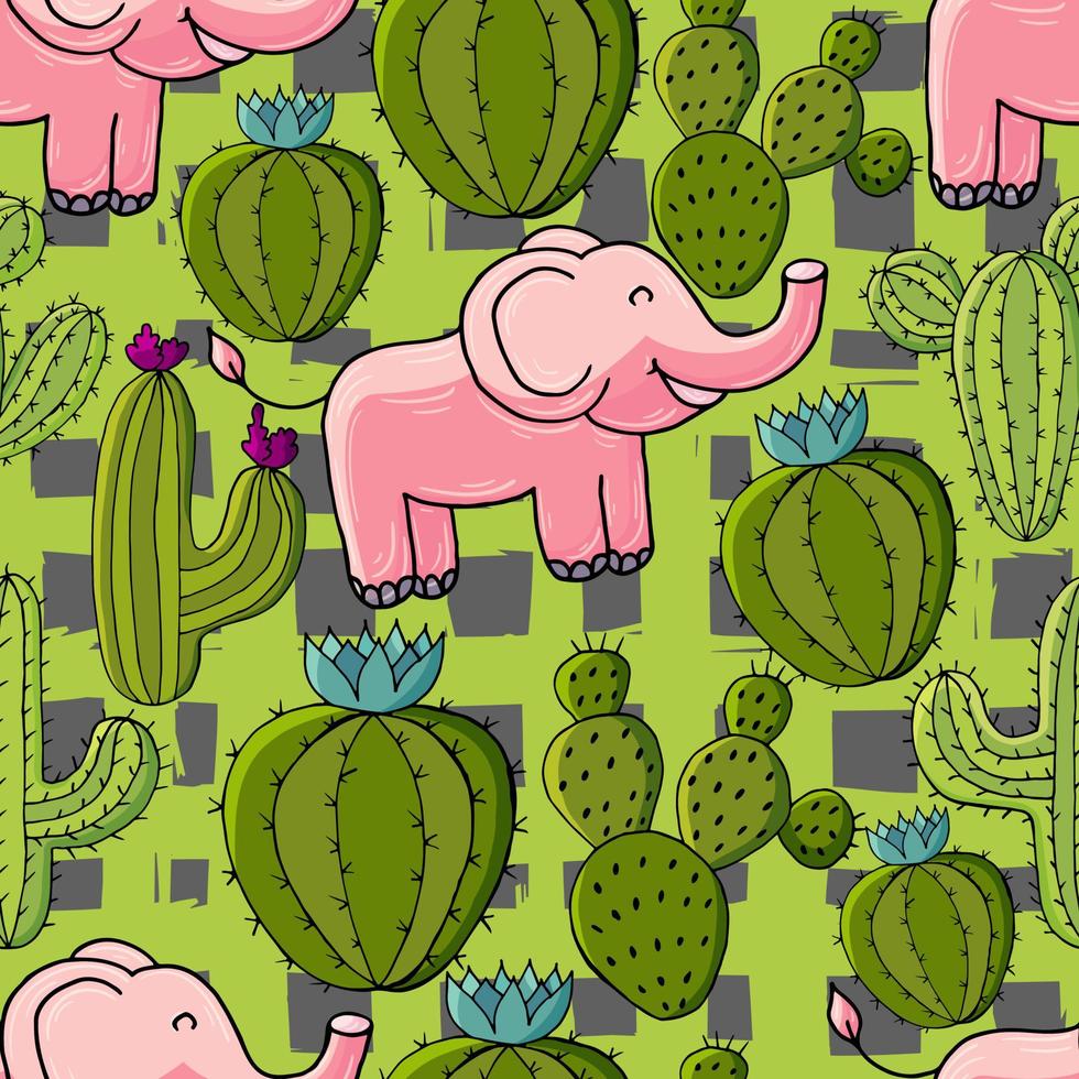 illustration vectorielle mignon. cactus, aloès, succulentes. éléments naturels décoratifs vecteur