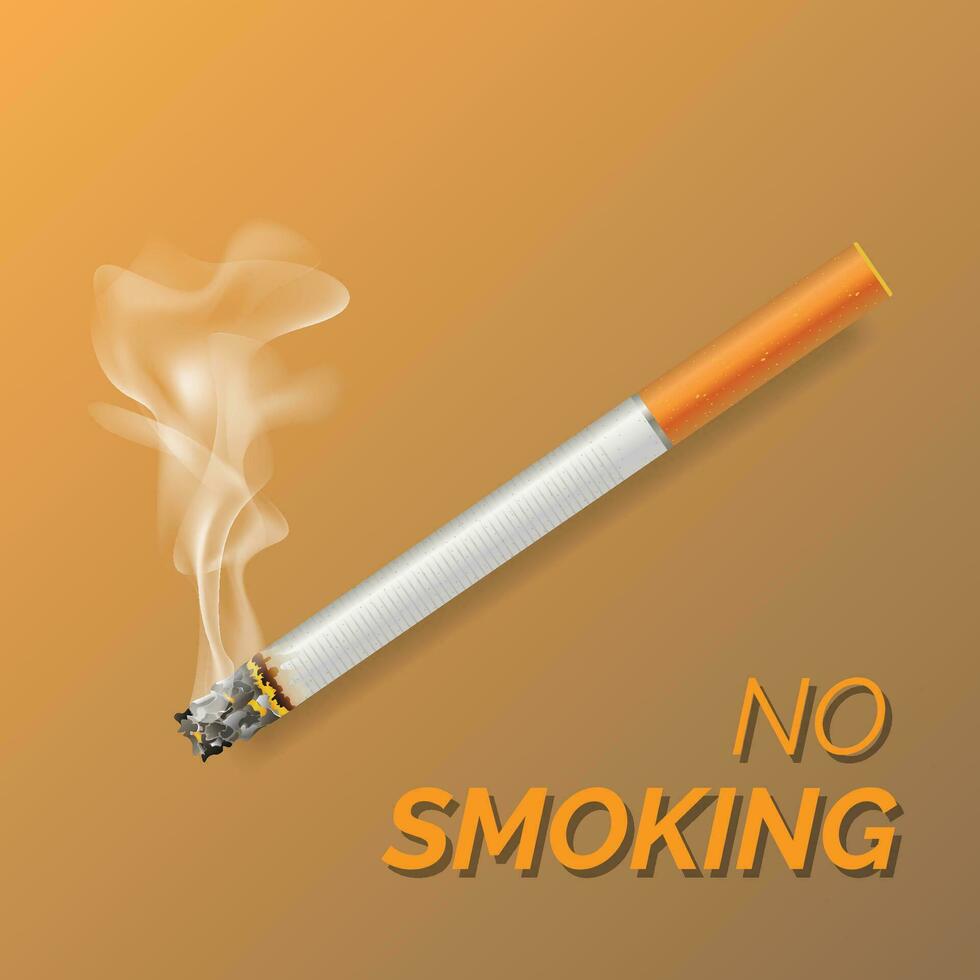 vecteur illustration de réaliste non fumeur