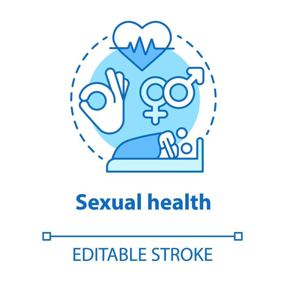 icône de concept de santé sexuelle vecteur