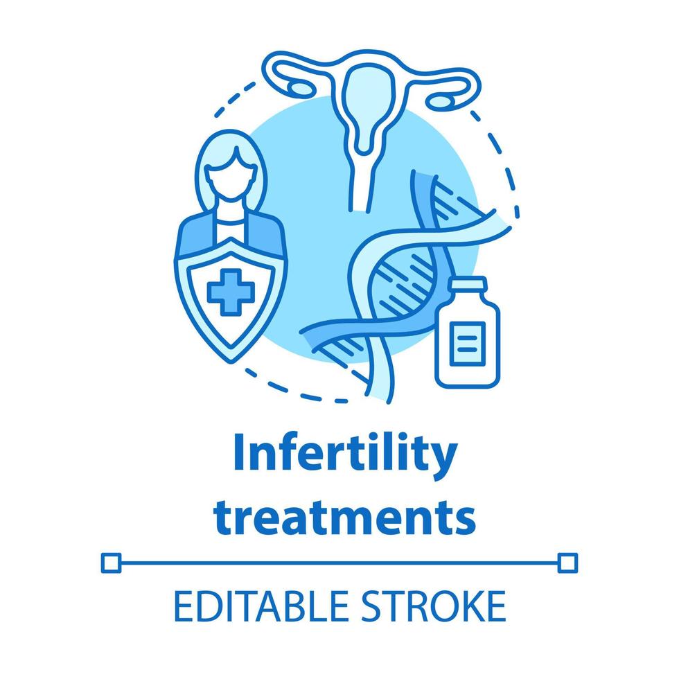 icône de concept de traitements d'infertilité vecteur