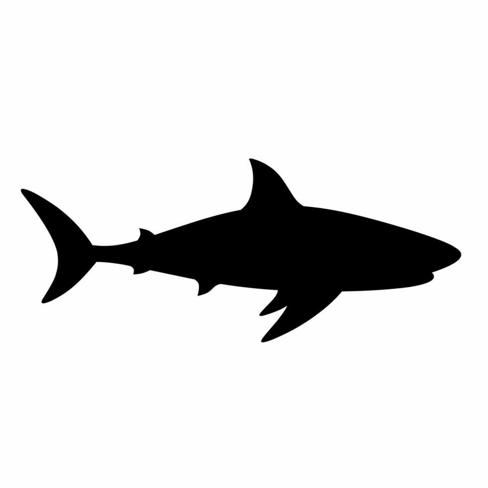 requin silhouette icône vecteur. requin silhouette pouvez être utilisé comme icône, symbole ou signe. requin icône vecteur pour conception de océan, sous-marin ou Marin