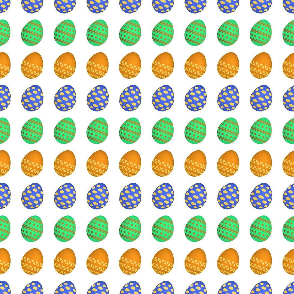 modèle sans couture avec des oeufs de Pâques colorés. illustration vectorielle vecteur