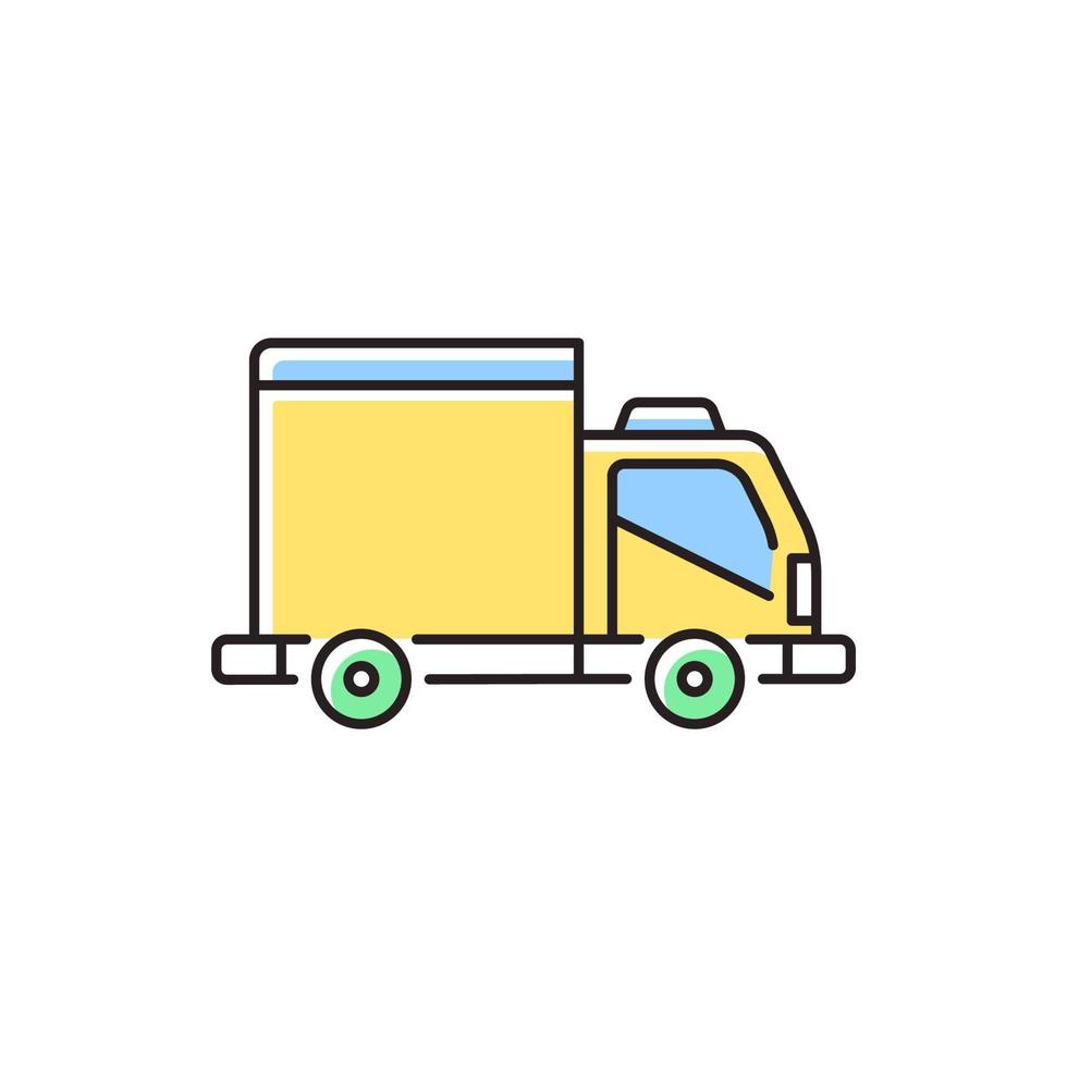 icône de couleur rgb taxi cargo vecteur