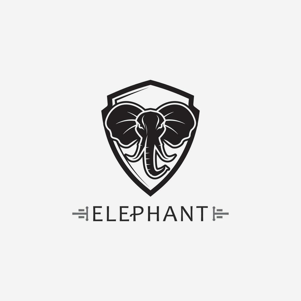 modèle de conception d'illustrateur de vecteur de logo d'éléphant