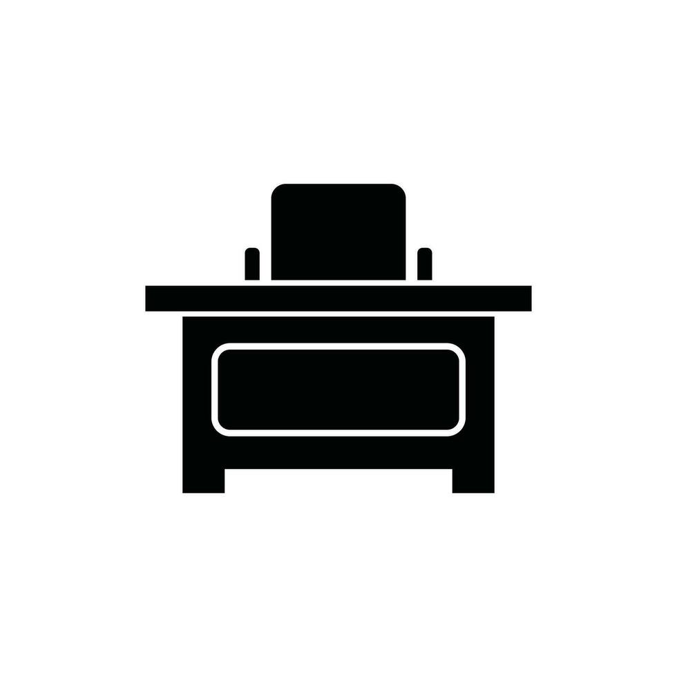 Bureau bureau table icône vecteur