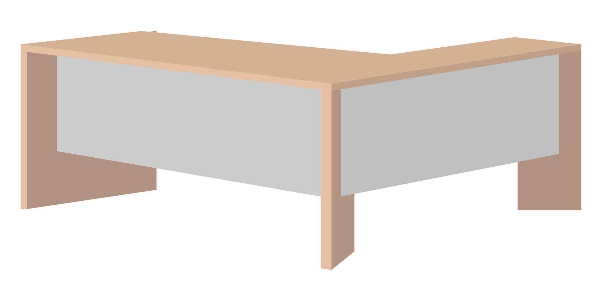 belle table moderne mignonne avec un look moderne isolé vecteur
