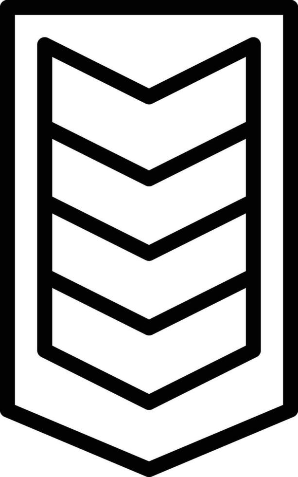 armée chevron vecteur icône