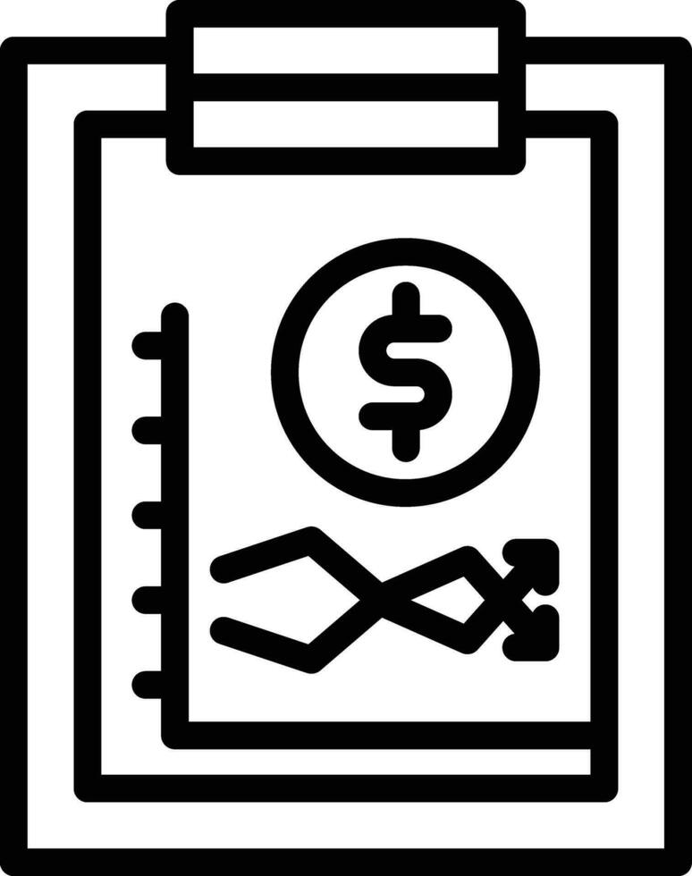 icône de vecteur de rapport de marché boursier