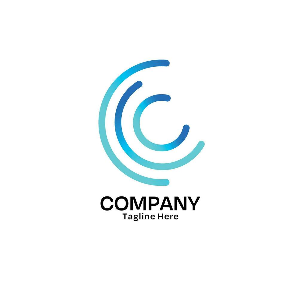 conceptions de logo de lettre c vecteur