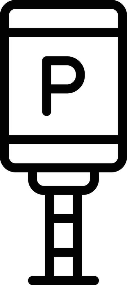 parking étiquette vecteur icône
