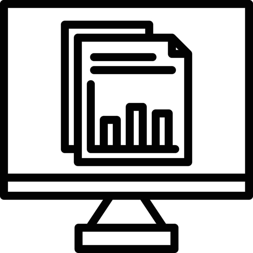 icône de vecteur de statistiques en ligne