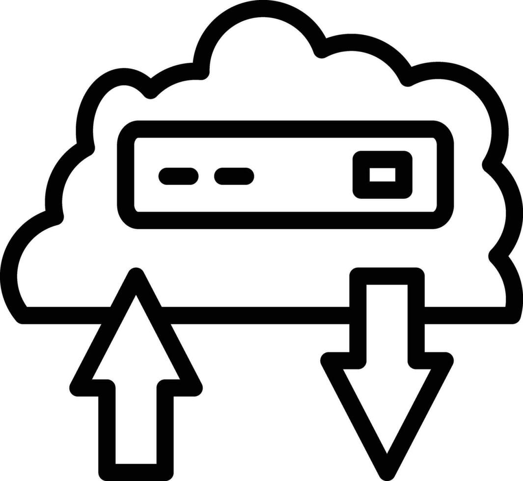 nuage commutateur vecteur icône