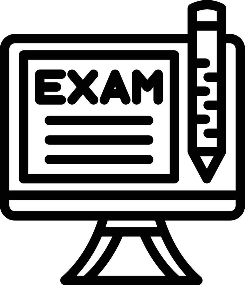 icône de vecteur d'examen en ligne