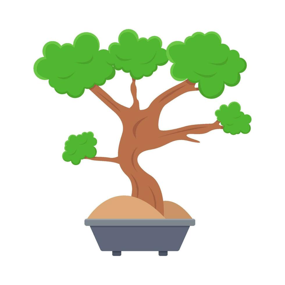 bonsaï arbre dans pot illustration vecteur