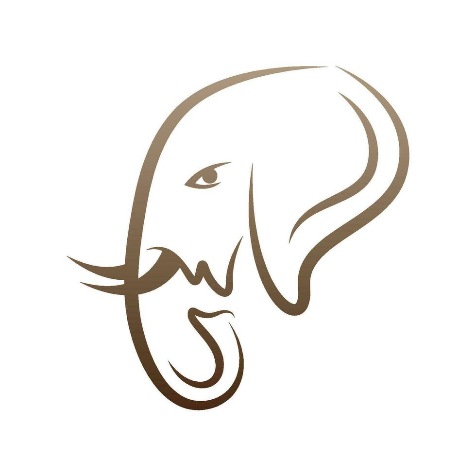 création de logo icône éléphant vecteur