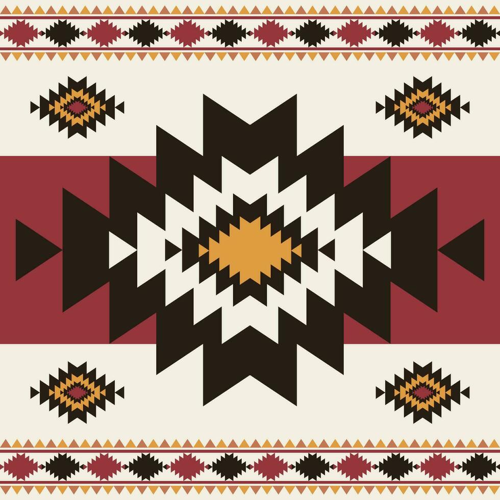 sud-ouest navajo géométrique modèle. ethnique sud-ouest géométrique forme sans couture modèle. traditionnel originaire de américain modèle utilisation pour tissu, textile, Accueil décoration éléments, tapisserie, etc. vecteur