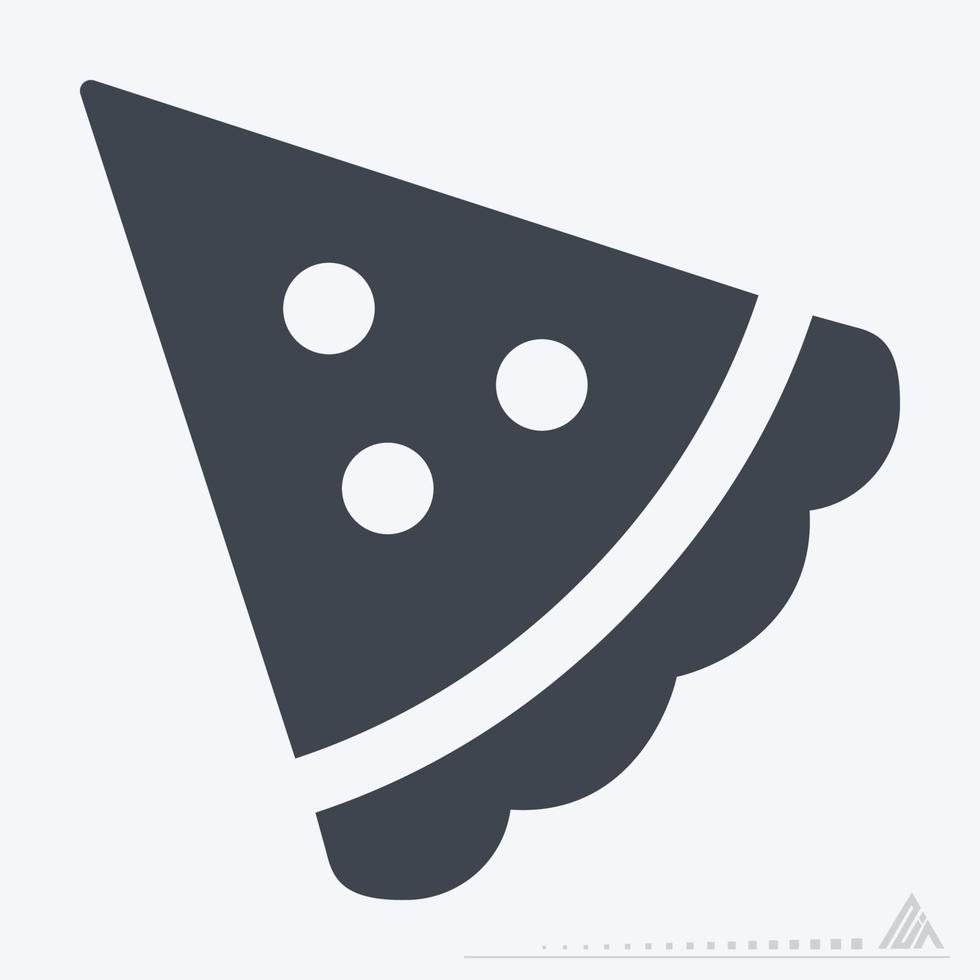 pizza icône - style glyphe vecteur