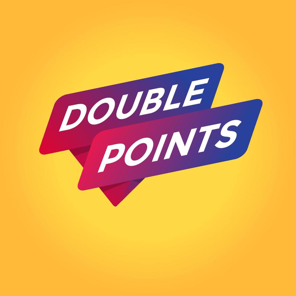 signe d'étiquette de points doubles. vecteur