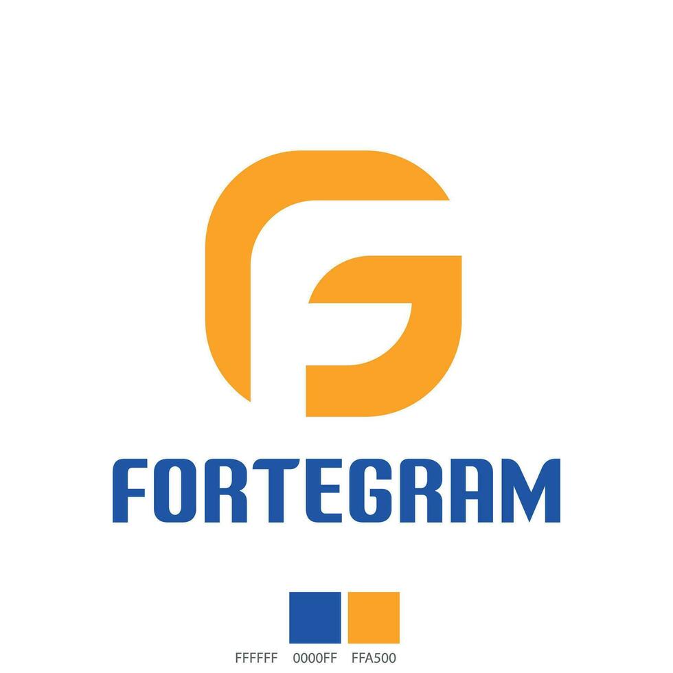 gf logo l'image de marque identité entreprise caractères vecteur logo