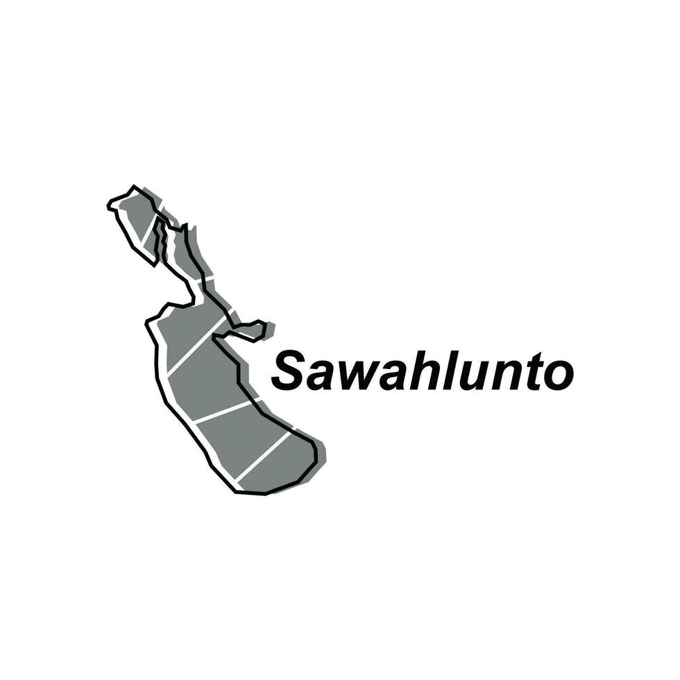 Sawahlunto carte. vecteur carte de Indonésie pays coloré conception, illustration conception modèle sur blanc Contexte