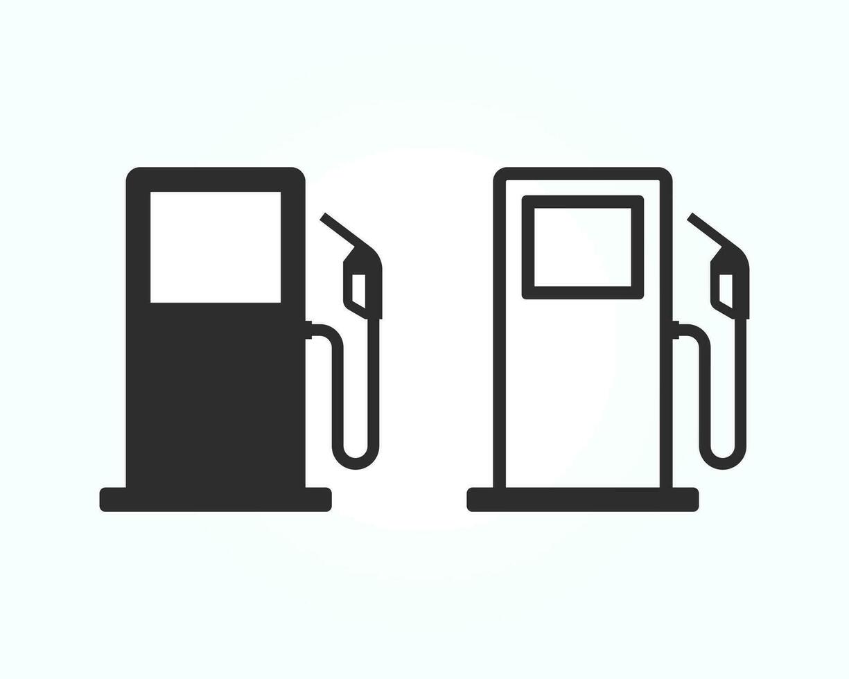 gaz pompe icône. carburant, gaz, de l'essence, huile, essence panneaux. vecteur illustration.