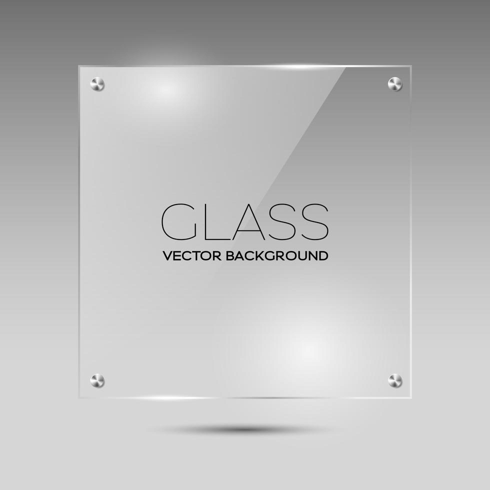 cadre en verre transparent vecteur
