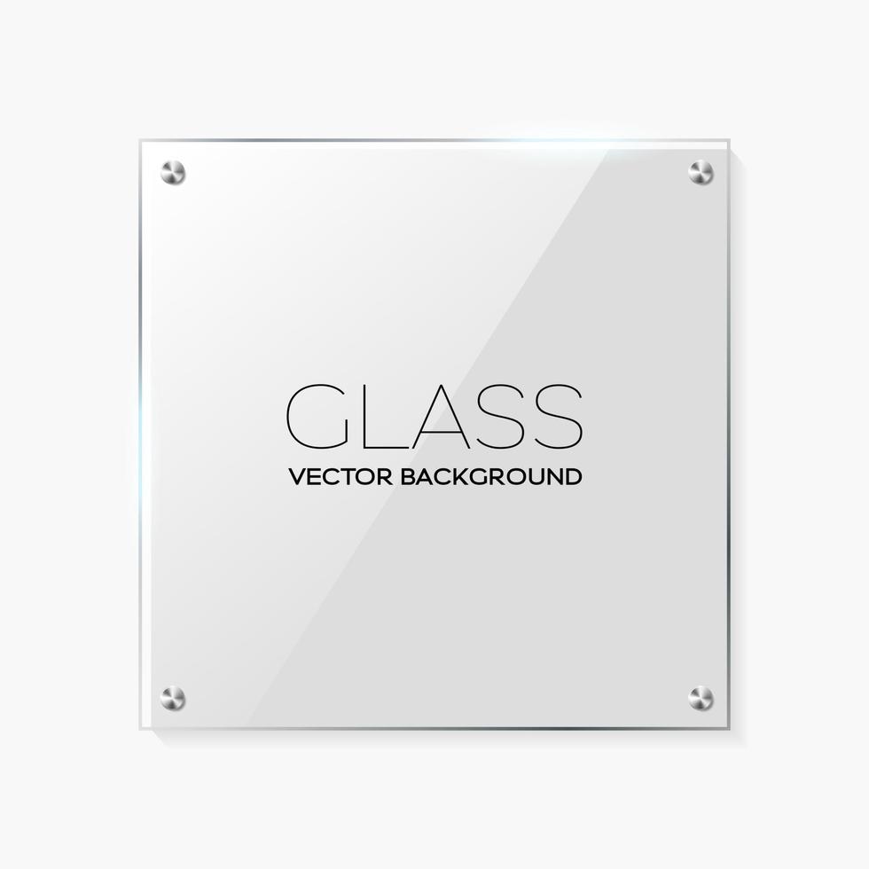 cadre en verre transparent vecteur
