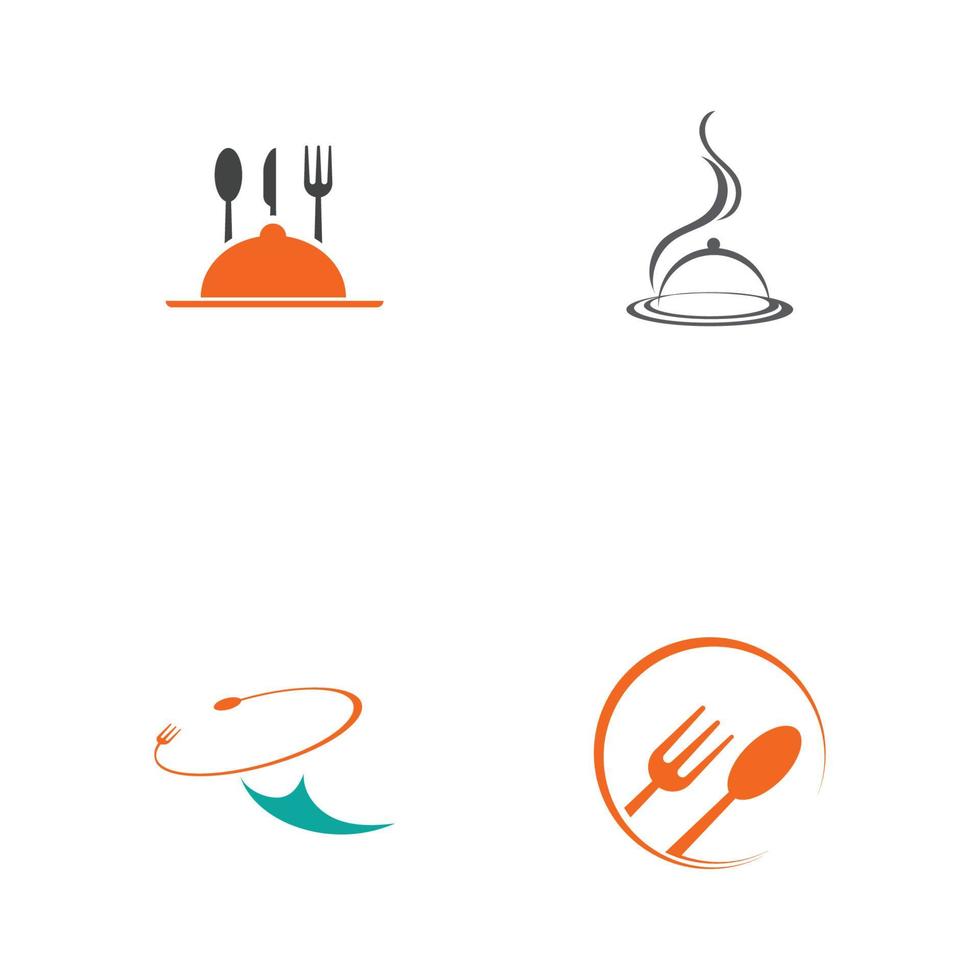 modèle de conception d'illustration vectorielle de logo de restaurant vecteur